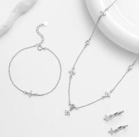 طقم الزهره فضي