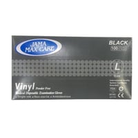 قفازات فحص فينيل ماكس كير اسود مقاس لارج