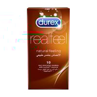 واقى ذكرى ديوركس 10 قطعة الاحساس بملمس طبيعى durex...