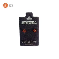 حلق طبى ستوديكس فضى شكل وردة لون احمر studex medic...