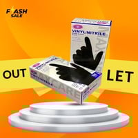 قفازات يد ماكس كير فنيل -نتريل لون الأسود مكونة من...