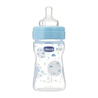 رضاعة بلاستيك شيكو 150 مل ويل بيينج لون ازرق chicc...