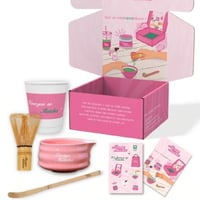 Tools box with matcha powder