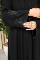 1458 | عباية كتف تطريز كمبيوتر اسود