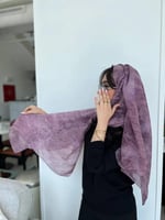 طرحة موف فاتح مموج