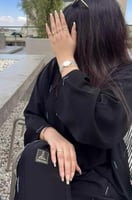 4257 عباية سوداء كلوش تطريز رصاصي