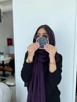 طرحة موف غامق سادة