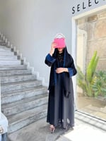 3230 | عباية كتف ربع كلوش باللون السماوي