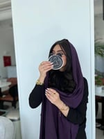 طرحة موف غامق سادة