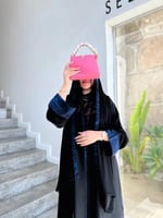 3230 | عباية كتف ربع كلوش باللون السماوي