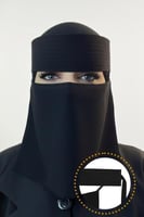 نقاب دقة خيط وسط بمطاط طويل