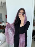 طرحة موف فاتح مموج