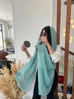 طرحة تيفاني داكن سادة