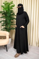 عباية سوداء سادة مثالية للعمرة