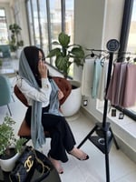 طرحة سماوي غامق