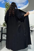 3248 | عباية كلوش تطريز ليزر بتفاصيل فصوص رائعة