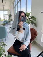 طرحة سماوي غامق