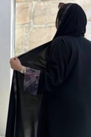 3232 | عباية كتف ملونة كلوش بلمسات قيطان راقية