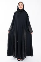 4294 | عباية كتف كلوش بتدخيلة تطريز