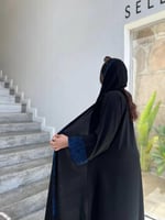 3230 | عباية كتف ربع كلوش باللون السماوي