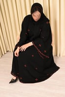 4274 | عباية كتف نص كلوش بتطريز مميز