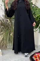 3246 | عباية كتف كلوش مقفلة من الأمام بأكمام مربعة