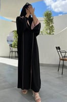 4244 | عباية كتف ملونة بأكمام مربعة