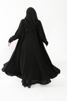 عباية دبل كلوش كريب ملكي