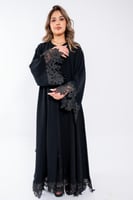 4297 | عباية كتف كلوش بتطريز كلفة