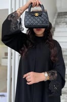 3226 | عباية كلوش مع طرحة مطرزة