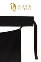 نقاب مقوى بمطاط مائل وشعار ركن الحجاب مع دقة خيط