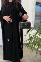 6133 | عباية بشت قطري لف بتطريز جانبي