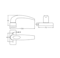 مقبض باب المنيوم