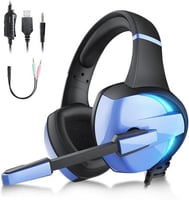 سماعات ستيريو فوق الاذن مع ميكروفون بخاصية الغاء ا...