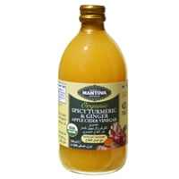 مانتوفا خل التفاح العضوي بالكركم والزنجبيل 500 مل