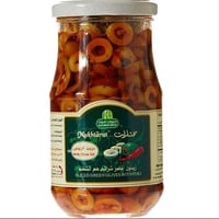 زيتون حلواني اخضر شرائح مع الشطة صغير 325 جم