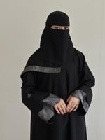 نقاب مقاس 9 مقوى بربطة عاديه مطاط مايل