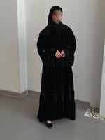 عباية كلوش شتويه قماش(مخمل+مخمل مكسر)