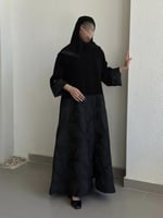 عباية كلوش قماش(جاكار+سراميك)