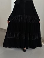 عباية كلوش شتويه قماش(مخمل+مخمل مكسر)