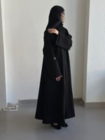 عباية نص كلوش قماش(كريب+ركام)