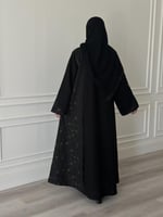 عباية نص كلوش قماش(كريب) اصافه ركام