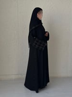 عباية قماش(انترنت)نص كلوش باضافات قماش مهرجان