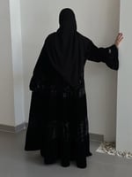 عباية كلوش شتويه قماش(مخمل+مخمل مكسر)