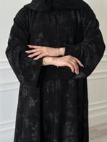 عباية كلوش قماش(مخمل مرسم)طقطق