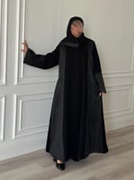 عباية كلوش قماش(ملكي+جاكار اسود)