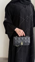 عباية نص كلوش قماش(ملكي)تطريز وشك