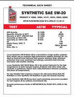 زيت محرك 5W20 لوكاس التخليقى علبة 946 ملي (10082)...