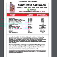 زيت محرك 5W30 لوكاس التخليقى جالون 5 لتر (10049) L...