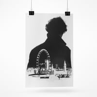 لوحة المونيوم بتصميم شارلوك هولمز